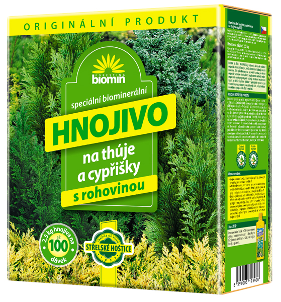 Orgamin granulované hnojivo na Tuje a Cyprušteky 1 kg Forestina 