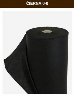 Netkaná textília čierna rolka 50g/m2  , 1,6m x 100m
