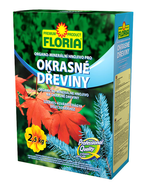 Floria Organicko – minerálne hnojivo na okrasné dreviny 2,5 kg Agro CS 