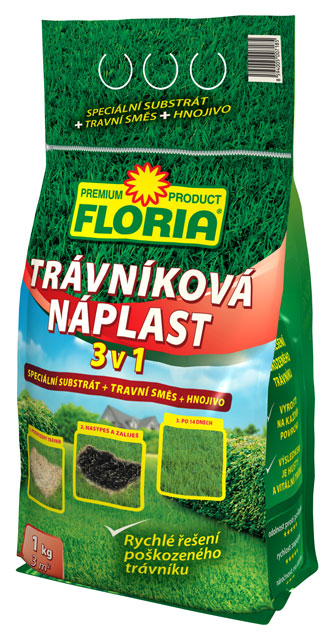 Floria Trávniková náplasť 3 v 1 1 kg Agro CS 
